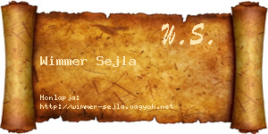 Wimmer Sejla névjegykártya